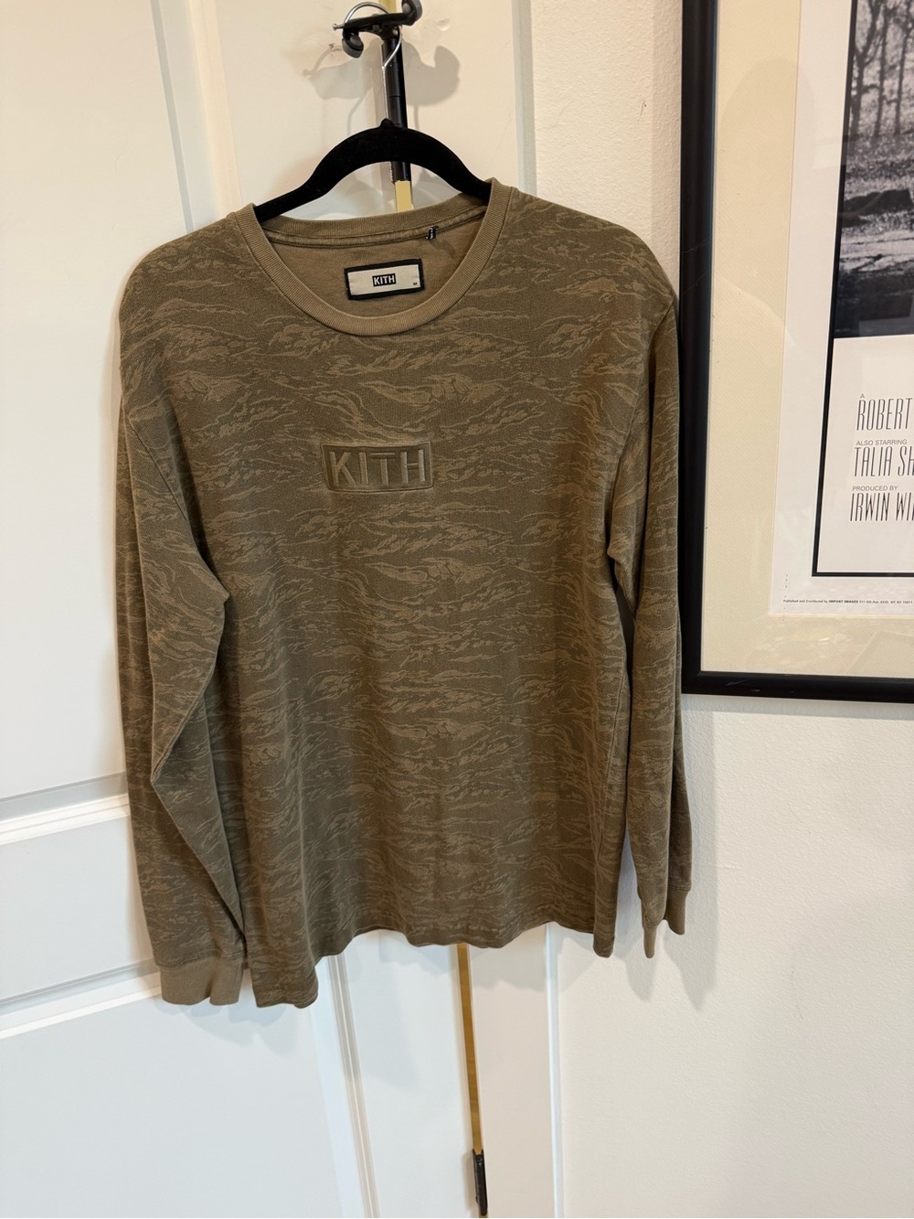 Kith Olive Green Long Sleeve Logo Crewneck